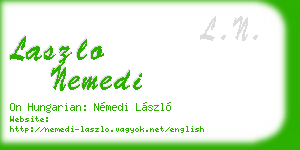laszlo nemedi business card