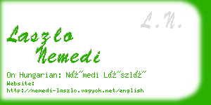 laszlo nemedi business card